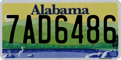 AL license plate 7AD6486