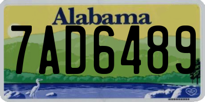 AL license plate 7AD6489