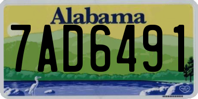 AL license plate 7AD6491