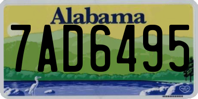AL license plate 7AD6495