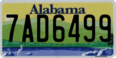 AL license plate 7AD6499
