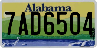 AL license plate 7AD6504