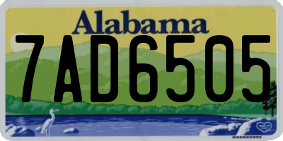 AL license plate 7AD6505