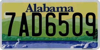 AL license plate 7AD6509