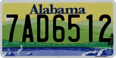 AL license plate 7AD6512
