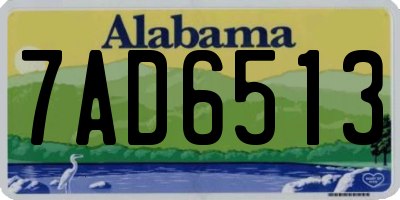 AL license plate 7AD6513