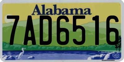 AL license plate 7AD6516