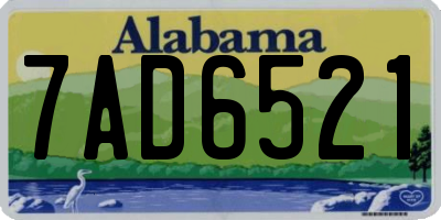 AL license plate 7AD6521