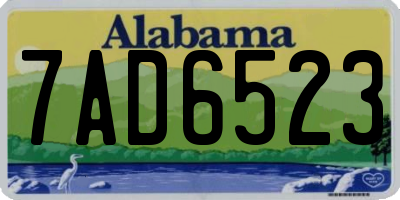 AL license plate 7AD6523