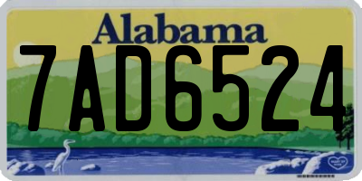 AL license plate 7AD6524