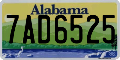 AL license plate 7AD6525
