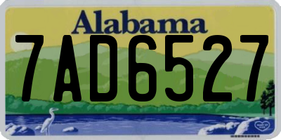 AL license plate 7AD6527