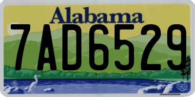 AL license plate 7AD6529