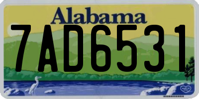 AL license plate 7AD6531