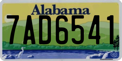 AL license plate 7AD6541