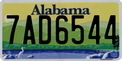 AL license plate 7AD6544