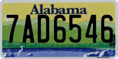 AL license plate 7AD6546