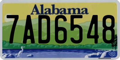 AL license plate 7AD6548