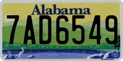 AL license plate 7AD6549
