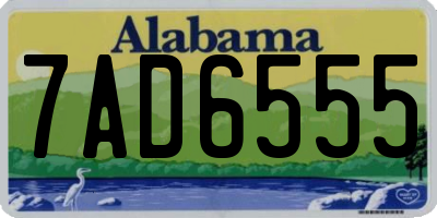AL license plate 7AD6555