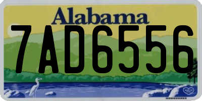 AL license plate 7AD6556