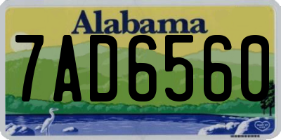 AL license plate 7AD6560