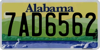 AL license plate 7AD6562