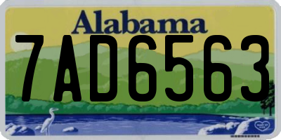 AL license plate 7AD6563