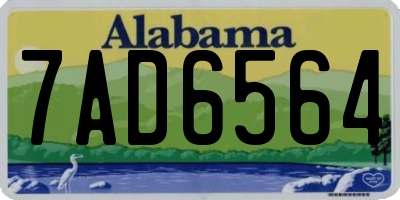 AL license plate 7AD6564