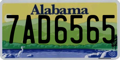 AL license plate 7AD6565