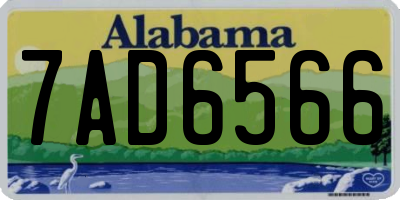 AL license plate 7AD6566