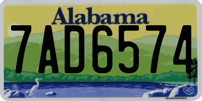 AL license plate 7AD6574