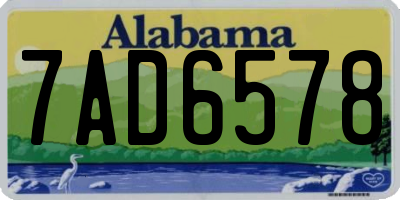 AL license plate 7AD6578