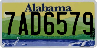 AL license plate 7AD6579