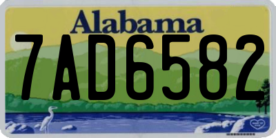 AL license plate 7AD6582