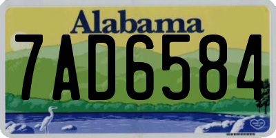 AL license plate 7AD6584