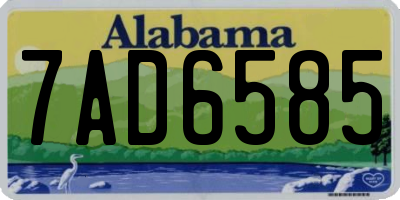 AL license plate 7AD6585