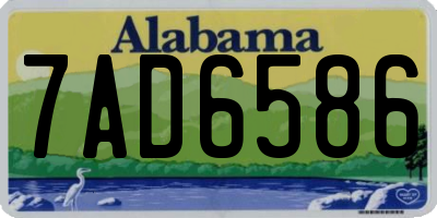 AL license plate 7AD6586