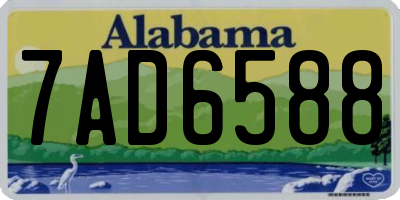 AL license plate 7AD6588