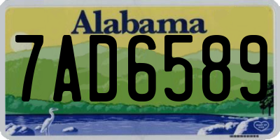 AL license plate 7AD6589