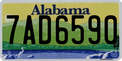 AL license plate 7AD6590