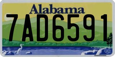 AL license plate 7AD6591