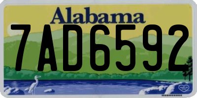 AL license plate 7AD6592