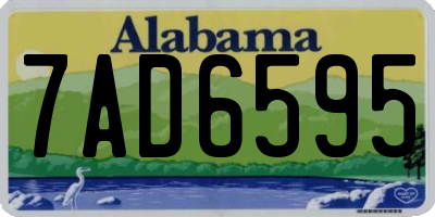 AL license plate 7AD6595