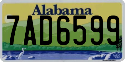 AL license plate 7AD6599