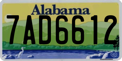 AL license plate 7AD6612