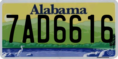AL license plate 7AD6616