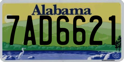 AL license plate 7AD6621