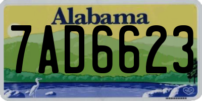 AL license plate 7AD6623