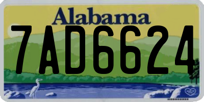 AL license plate 7AD6624